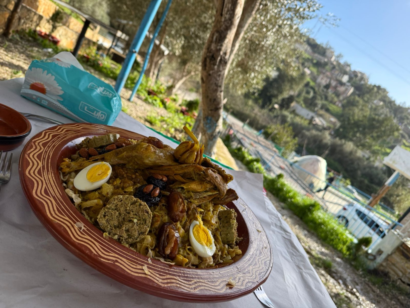 رفيسة بلدية في مزرعة كولشي بلدي بطنجة مع منظر الطبيعة