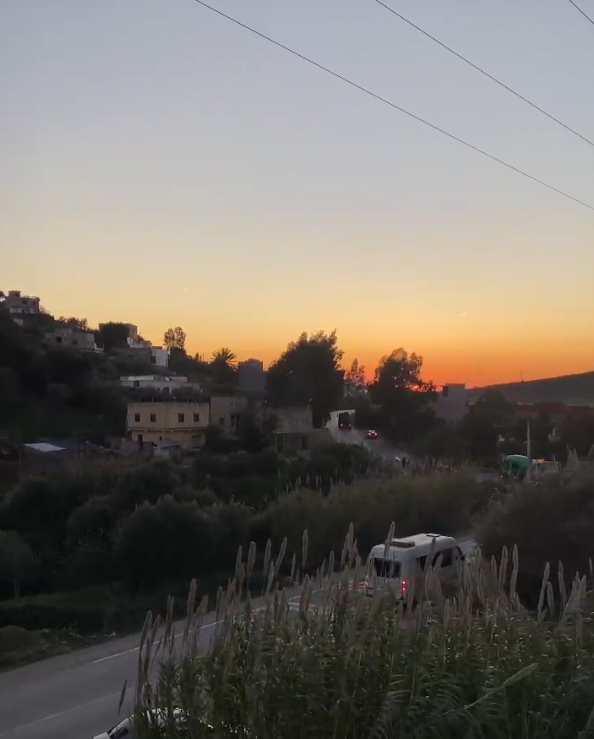 منظر غروب الشمس من مزرعة كولشي بلدي